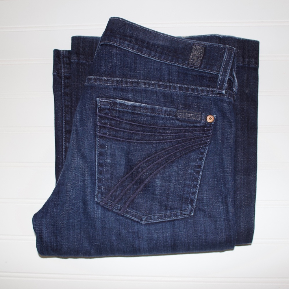 7 For All Mankind Dojo Dark Print & Wash Bootcut